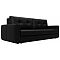 Прямой диван Лига-031 Экокожа Чёрный
