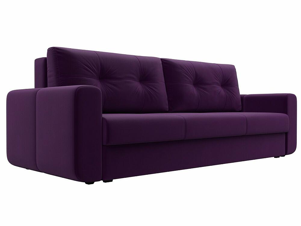 Прямой диван Лига-031 Микровельвет Фиолетовый диван угловой марсель правый микровельвет фиолетовый