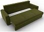 Диван прямой лига-031 микровельвет зеленый еврокнижка