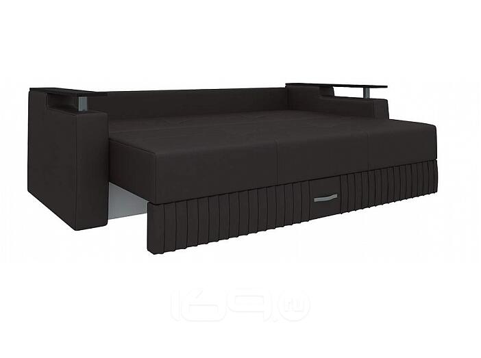 Диван прямой Лотос экокожа Коричневый