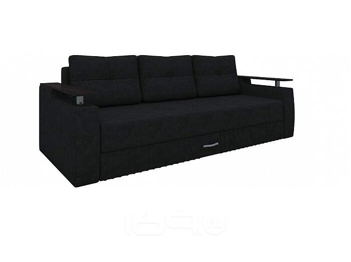 Диван прямой Лотос Вельвет Черный