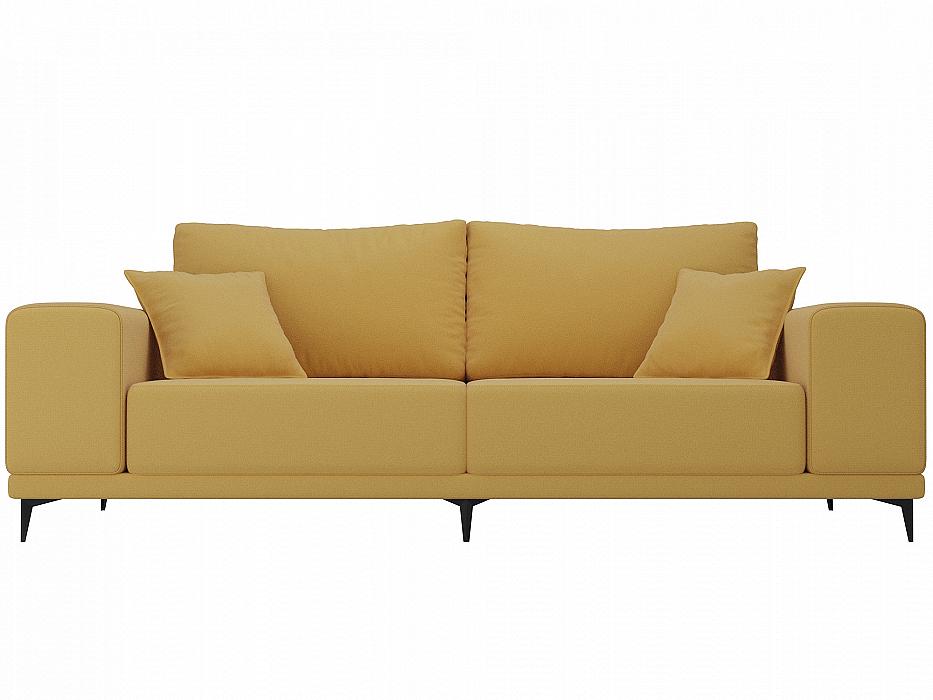 Прямой диван Льюес   Микровельвет Желтый доска профессиональная разделочная доляна 40×30 см толщина 1 2 см желтый