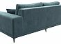 Диван прямой льюес велюр бирюзовый без механизма