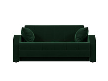 Прямой диван Малютка Велюр Зеленый