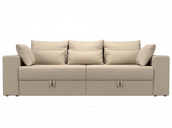 Диван прямой Мэдисон Экокожа Бежевый