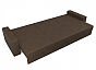 Диван прямой Майами Long Микровельвет Коричневый с бежевыми подушками