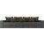 Диван прямой Мэдисон Long Рогожка Серый с коричневыми подушками