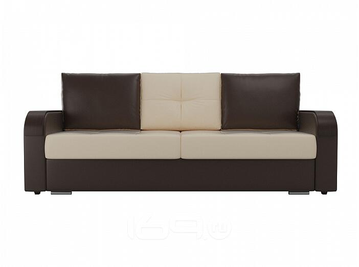 Диван прямой Мейсон Экокожа Бежевый Коричневый