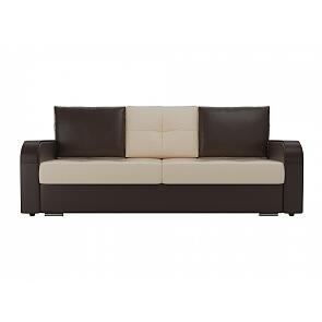 Диван прямой Мейсон Экокожа Бежевый Коричневый