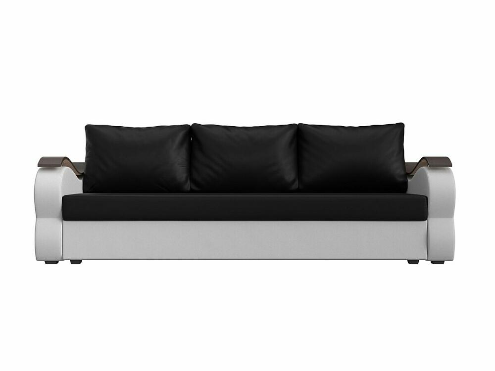 Прямой диван Меркурий Лайт Экокожа Черный-Белый сучкорез прямого реза ми 500 мм деревянные рукоятки
