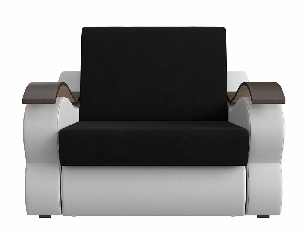 Прямой диван-аккордеон Меркурий 100 Микровельвет Черный Экокожа Белый сучкорез прямого реза palisad 60595 505 710 мм телескопические стальные обрезиненные рукоятки