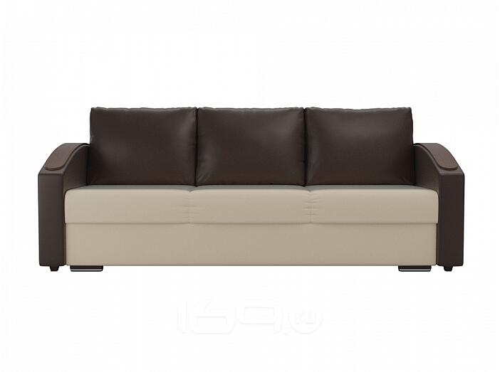 Диван прямой Монако slide Экокожа Бежевый Коричневый