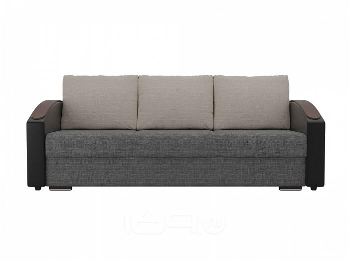 Диван прямой Монако slide Рогожка Серый Черный