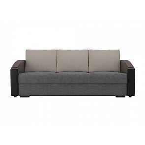 Диван прямой Монако slide Рогожка Серый Черный