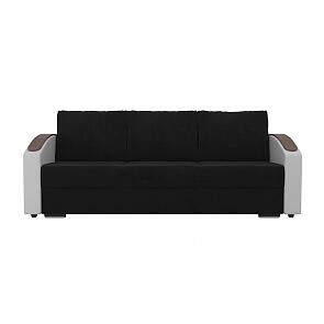 Диван прямой Монако slide Велюр Черный Белый