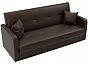 Диван прямой надежда экокожа коричневый книжка