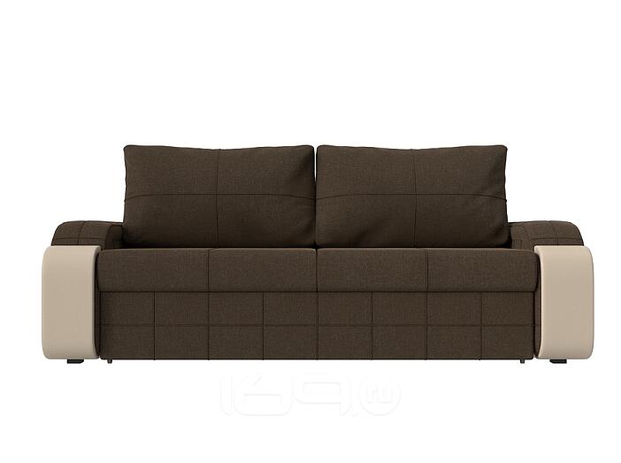 Диван прямой Николь Рогожка Коричневый