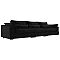 Прямой диван Пекин Long велюр Чёрный
