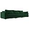 Прямой диван Пекин Long велюр зеленый