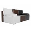 Диван прямой Радуга Экокожа Белый Коричневый Черный