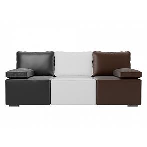 Диван прямой Радуга Экокожа Черный Белый Коричневый