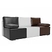 Диван прямой Радуга Экокожа Черный Белый Коричневый