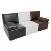 Диван прямой Радуга Экокожа Черный Белый Коричневый