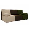 Диван прямой Радуга Вельвет Бежевый Коричневый Зеленый