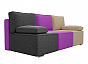 Диван прямой Радуга Вельвет Черный Фиолетовый Бежевый