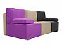 Диван прямой Радуга Вельвет Фиолетовый Бежевый Черный