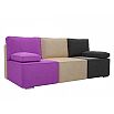 Диван прямой Радуга Вельвет Фиолетовый Бежевый Черный