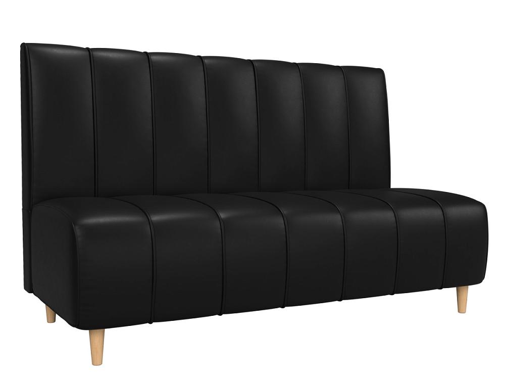 Прямой диван Ральф Экокожа Чёрный пуговицы деревянные 2 прокола d 20 мм 20 шт цвет чёрный