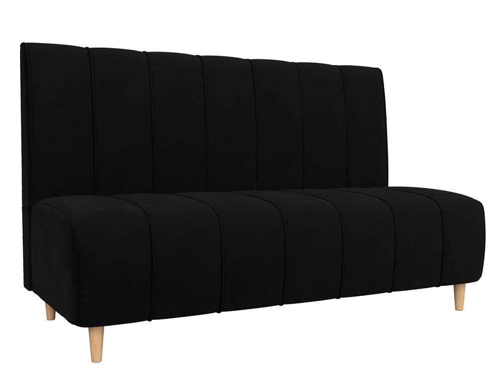 Прямой диван Ральф Микровельвет Чёрный пуговицы деревянные 2 прокола d 20 мм 20 шт цвет чёрный