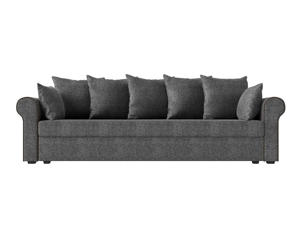 

Прямой диван Рейн рогожка серый кант коричневый, Серый;коричневый