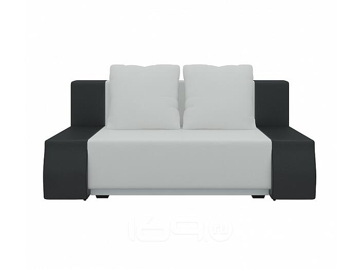 Диван прямой Шарль Люкс Экокожа Белый Чёрный