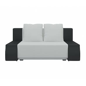 Диван прямой Шарль Люкс Экокожа Белый Чёрный