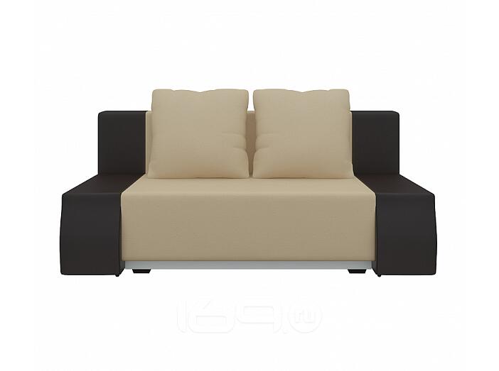 Диван прямой Шарль Люкс Экокожа Бежевый Коричневый