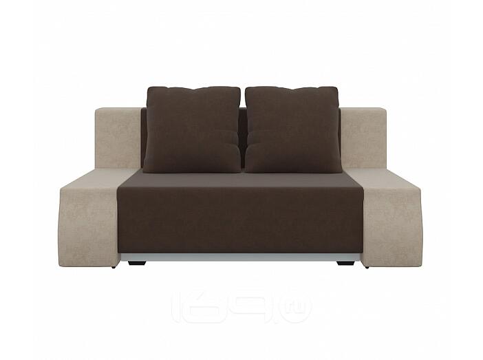 Диван прямой Шарль Люкс Вельвет Коричневый Бежевый