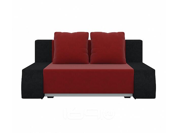 Диван прямой Шарль Люкс Вельвет Красный Чёрный