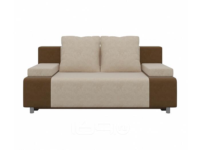 Диван прямой Шарль Вельвет Бежевый Коричневый