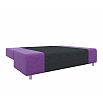 Диван прямой Шарль Вельвет Черный Фиолетовый