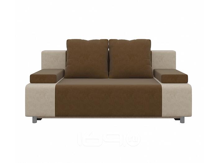 Диван прямой Шарль Вельвет Коричневый Бежевый