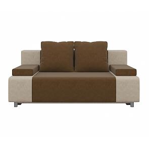 Диван прямой Шарль Вельвет Коричневый Бежевый