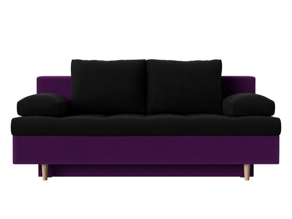 Диван прямой Спенсер Микровельвет Черный Фиолетовый пленка двусторонняя 0 58 х 5 м фиолетовый лиловый