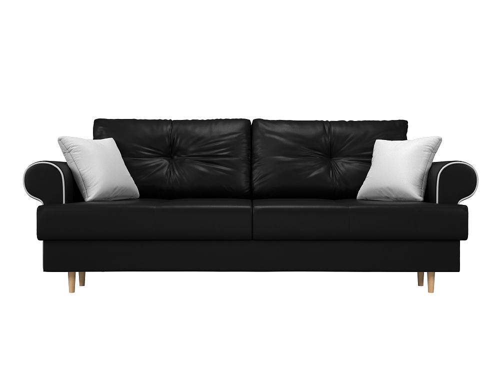 Прямой диван Сплин Экокожа Черный collar soft поводок верх ширина 25 мм длина 122 см