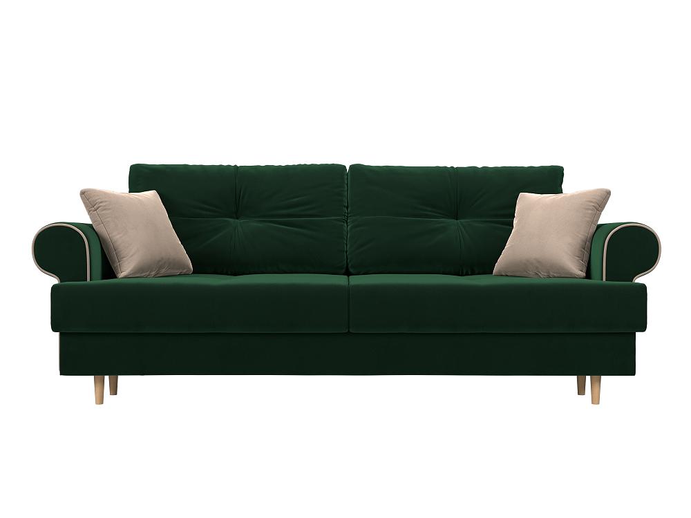 Прямой диван Сплин Велюр Зеленый collar soft поводок верх ширина 25 мм длина 122 см