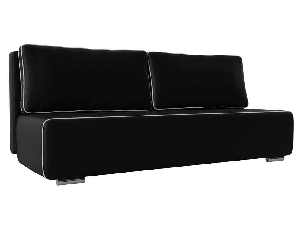 Прямой диван Уно Экокожа Чёрный/Белый кресло для геймеров cactus cs chr 030bls чёрный белый