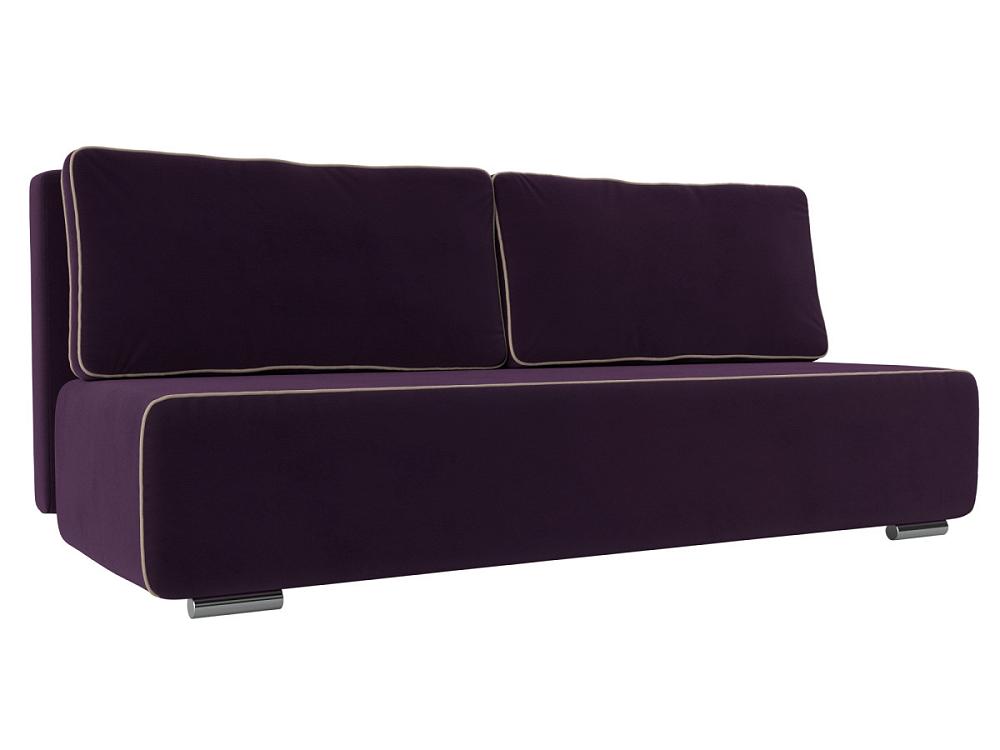 Прямой диван Уно Велюр Фиолетовый/Бежевый комплект для кошек ширина 1 см ош 16 5 27 см ог 21 35 см поводок 120 см фиолетовый