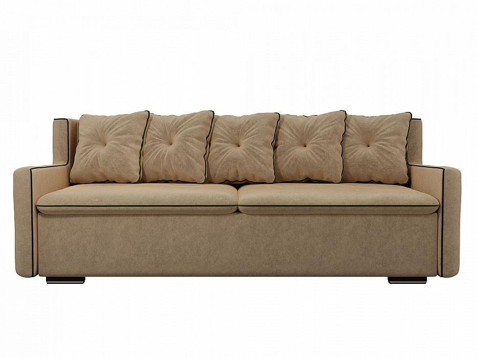 

Прямой диван Витаре Микровельвет Бежевый/Черный