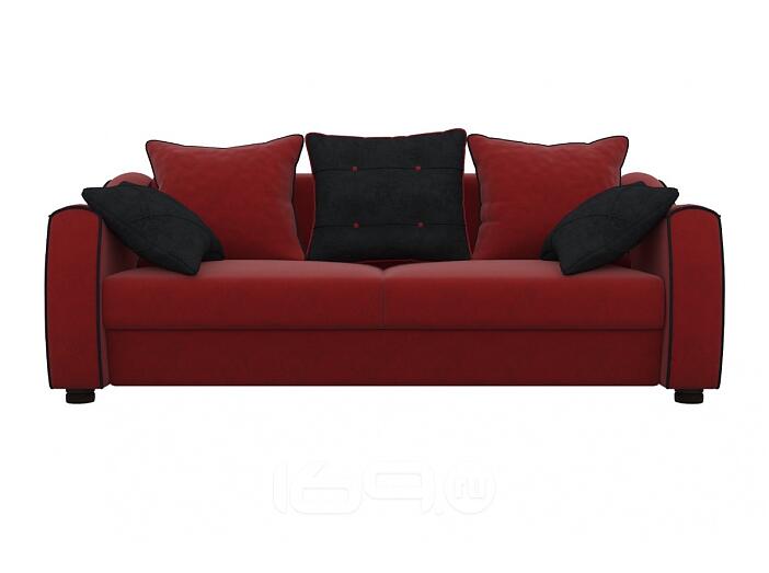 Диван тахта Френсис Микровельвет красный/черный Диван тахта Френсис Микровельвет красный/черный